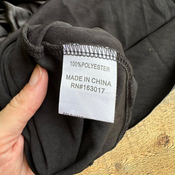 Princess Polly Sleek Black Spaghetti Strap Lace Up Back Mini Dress Size 6 - Picture 11 of 11